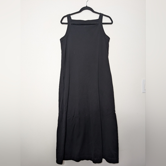 🖤 Max Mara Leisure Black Sleeveless Shift Midi Dress - Picture 2 of 5